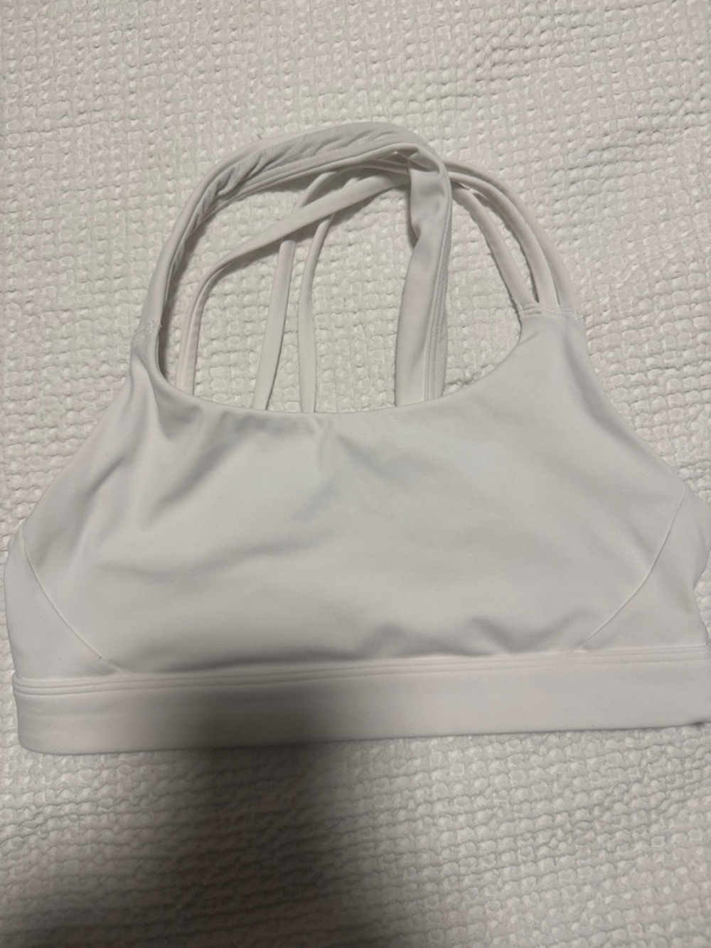 Athleta White Strappy Sports Bra